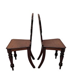 A Very Fine Pair of 19th Century Mahogany Hall Chairs