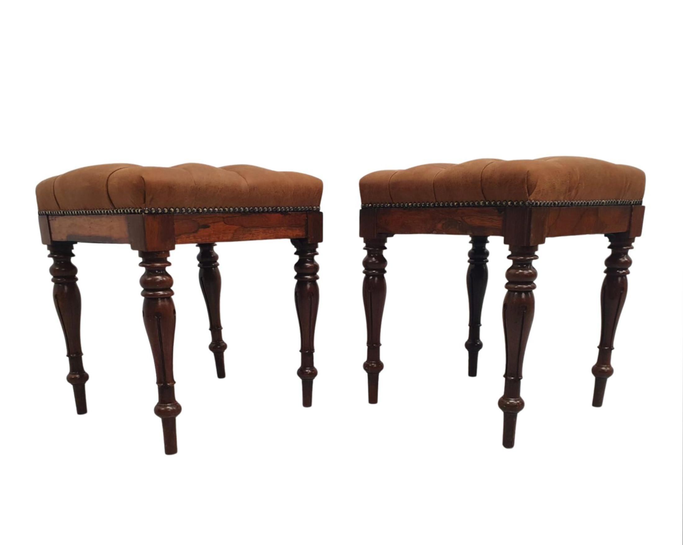 Very Fine Pair of Early 19th Century Stools For Sale 1