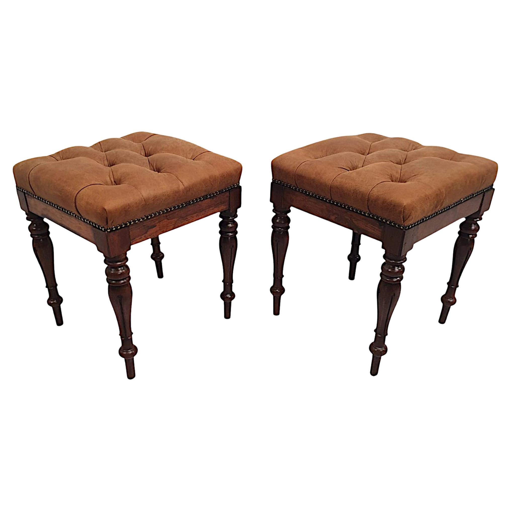 Very Fine Pair of Early 19th Century Stools For Sale