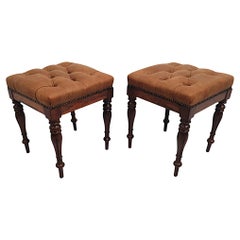 Antique Very Fine Pair of Early 19th Century Stools