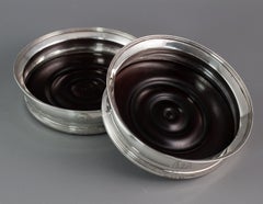 A Very fine pair of Georgian Silver Wine Coasters London 1797 by Stephen Adams