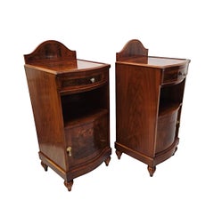 A Very Fine Pair of Inlaid Burr Walnut 1930's Bedside Cabinets