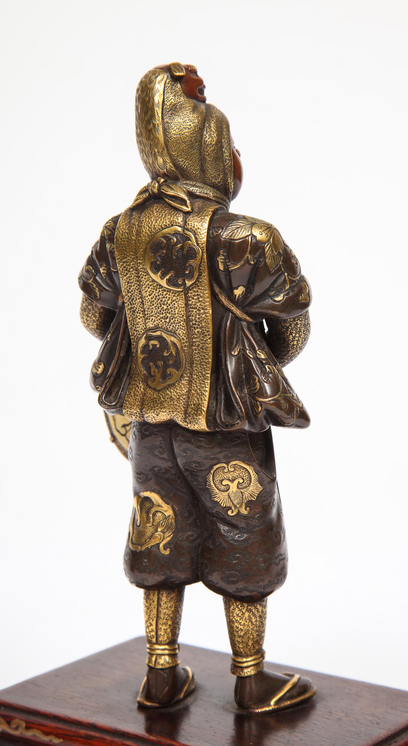 Very Fine Pair of Japanese Bronze Figures by Miyao Eisuke, Meiji Period 7