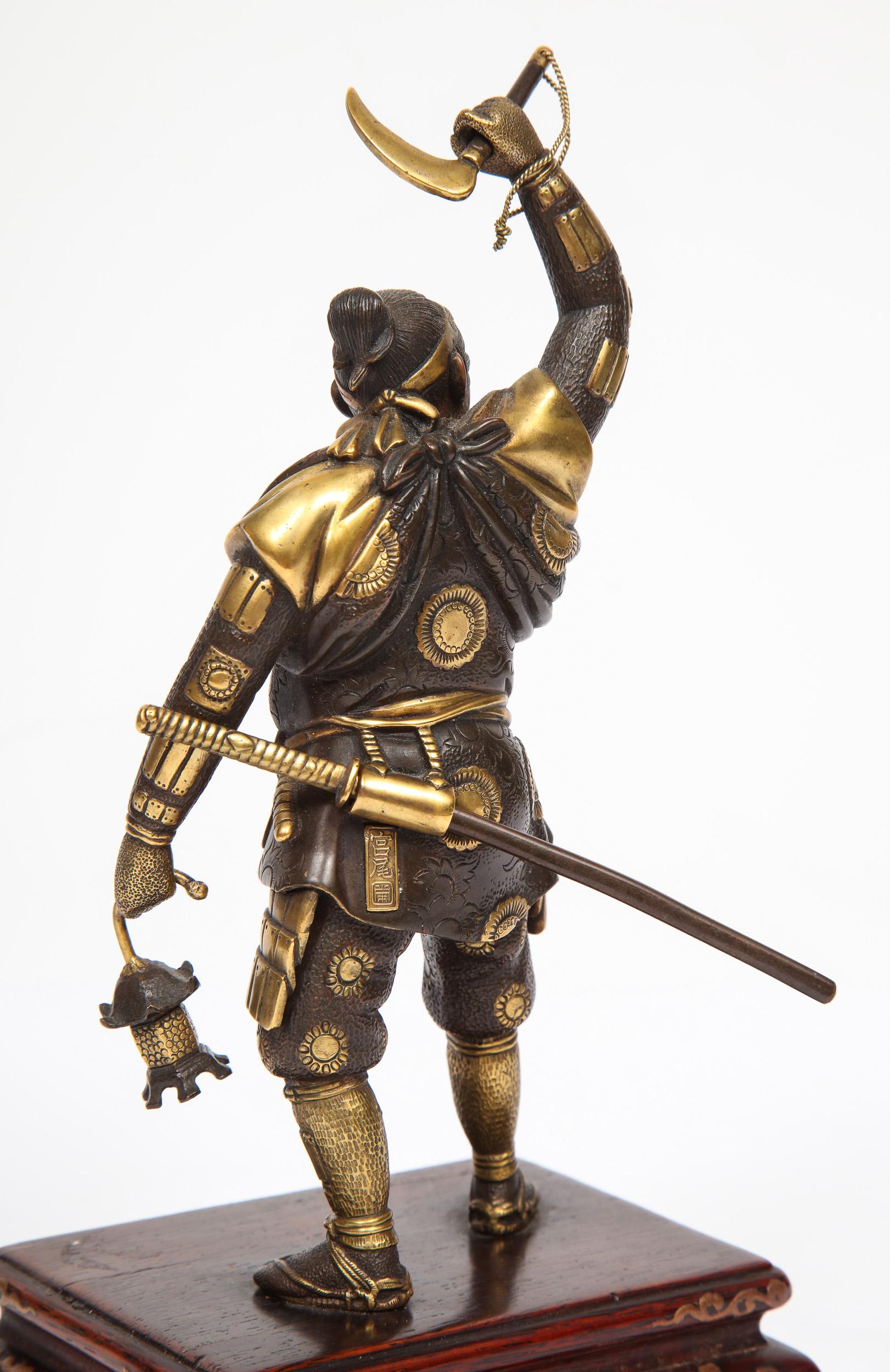 Very Fine Pair of Japanese Bronze Figures by Miyao Eisuke, Meiji Period 8