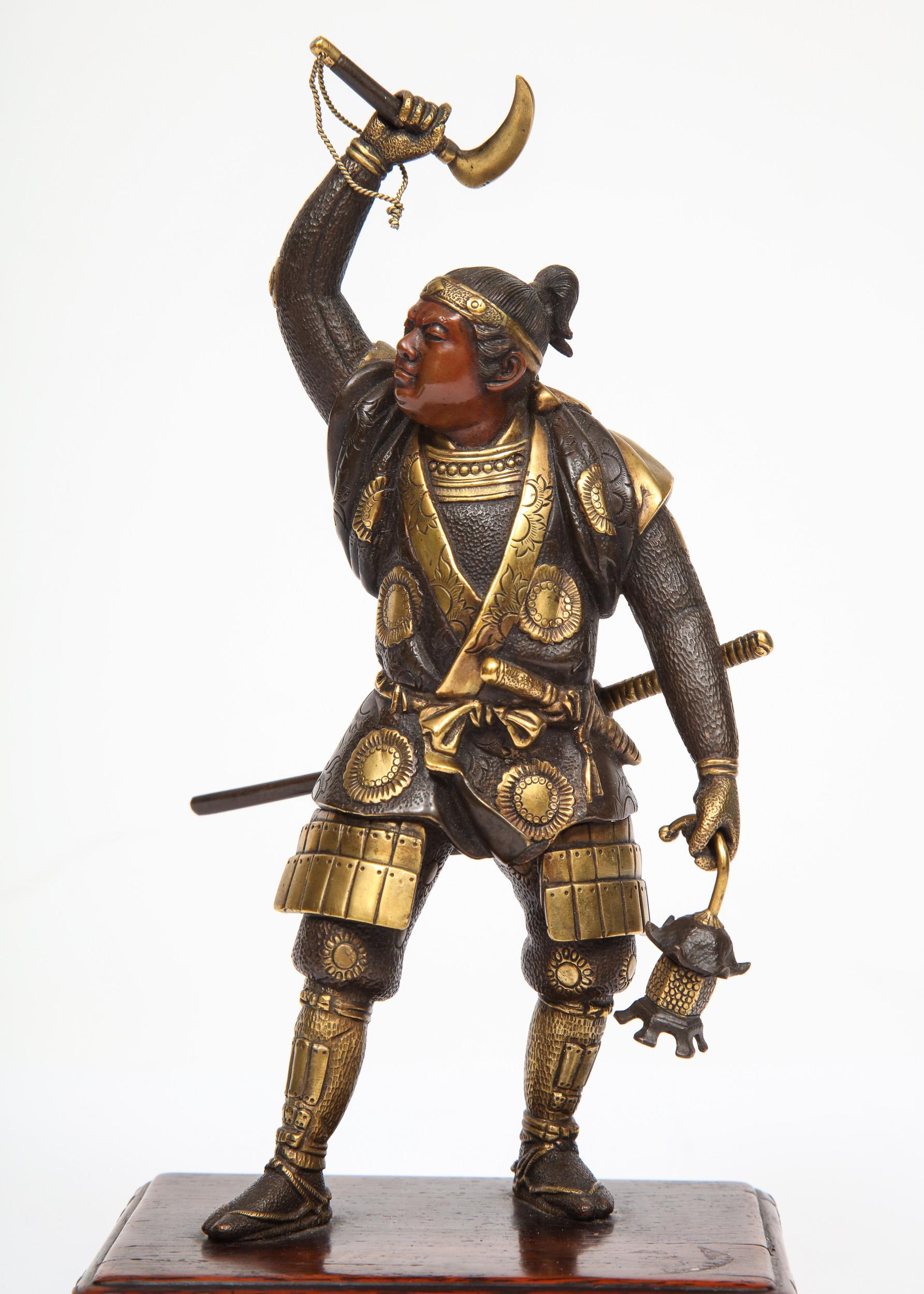 Very Fine Pair of Japanese Bronze Figures by Miyao Eisuke, Meiji Period 10