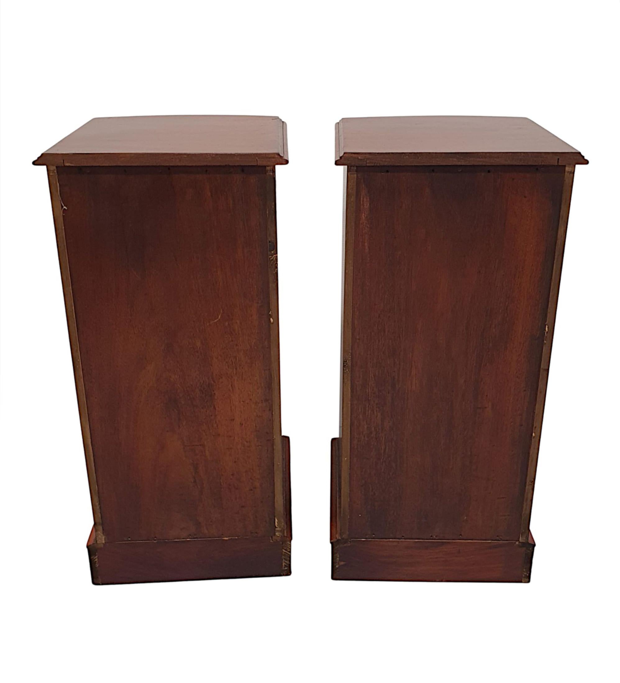 A Very Fine Pair of Large 19th Century Bow Fronted Bedside Chests For Sale 2
