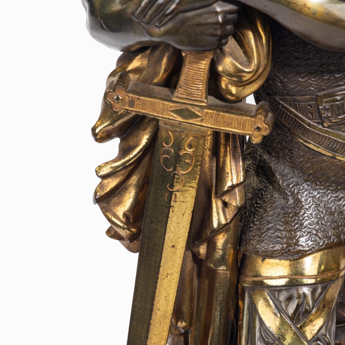 Très belle paire de lampes à huile du milieu de l'ère victorienne en bronze doré, par Hinks en vente 1