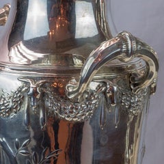 A Very Fine Pair of Silvered Bronze Lamps attributed to Ferdinand Levillain