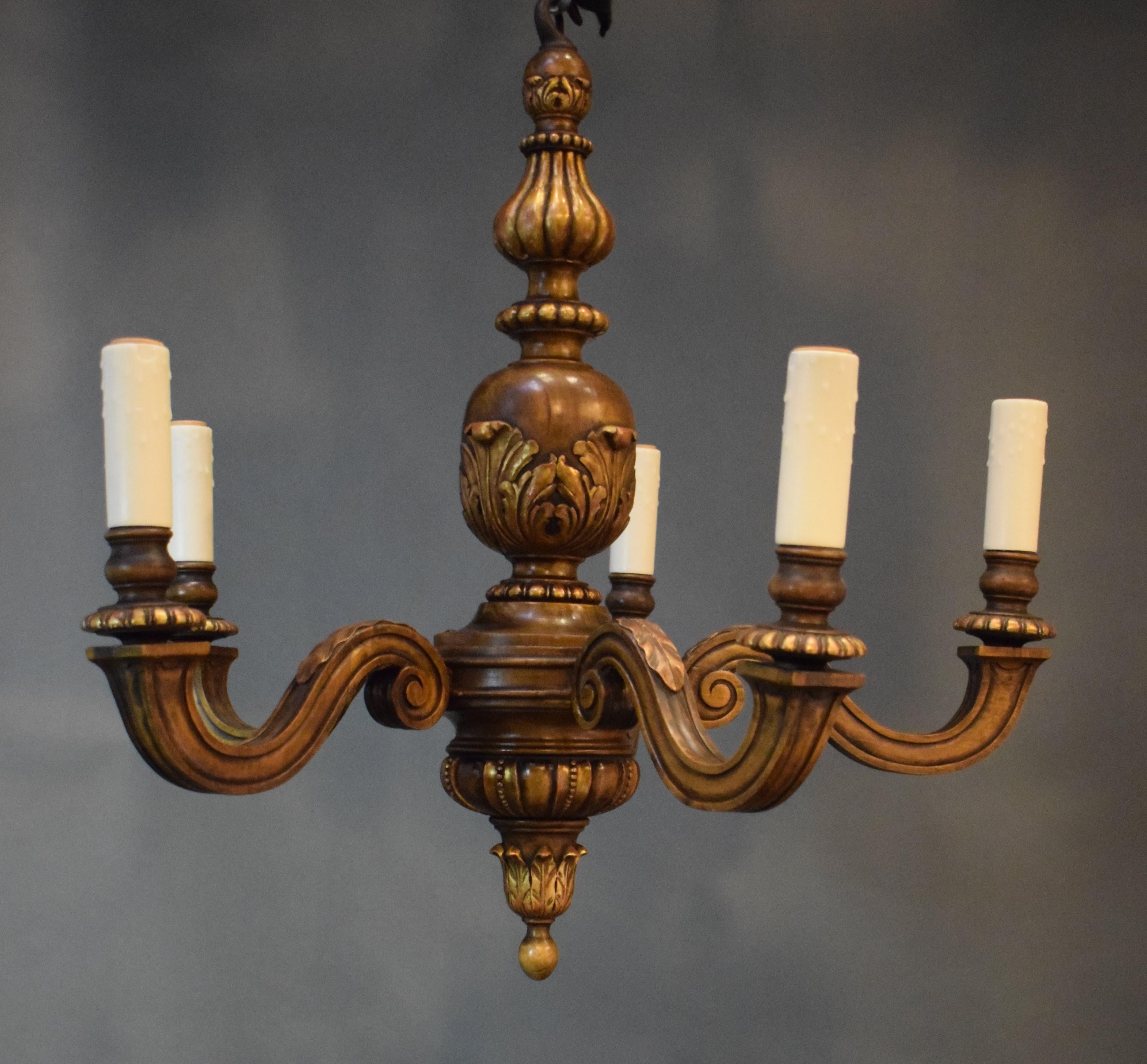 Very Fine Partial Giltwood Chandelier For Sale 8