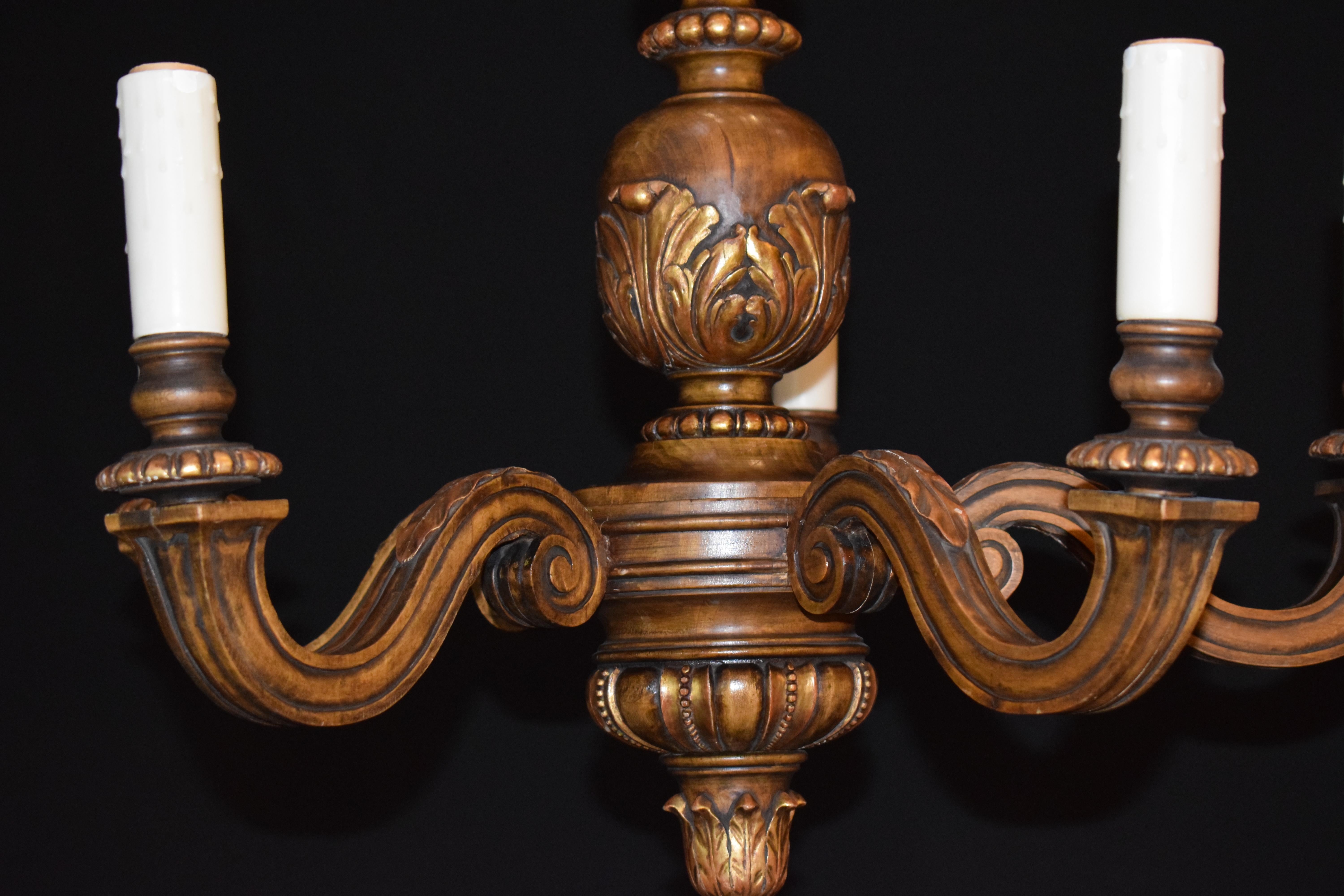 Very Fine Partial Giltwood Chandelier For Sale 3
