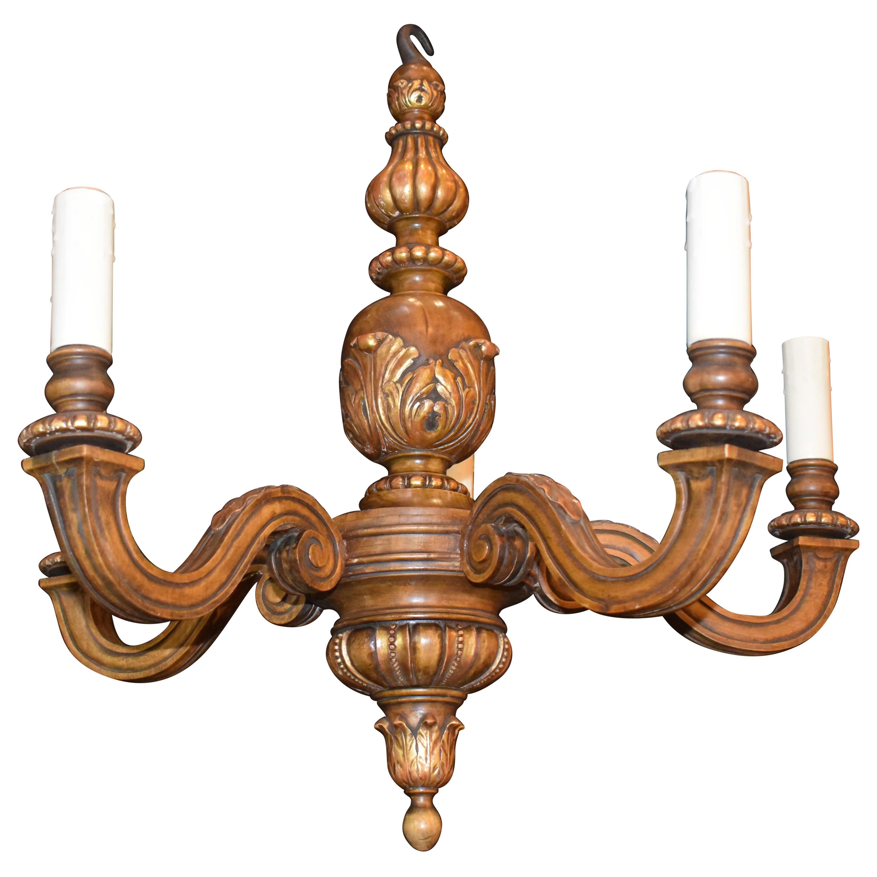 Very Fine Partial Giltwood Chandelier