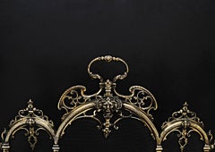 Very Fine Quality Brass Firescreen in the Regency Manner