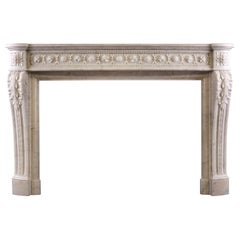 Very Fine Quality Mid 19th Century French Louis XVI Style Fireplace in Italian