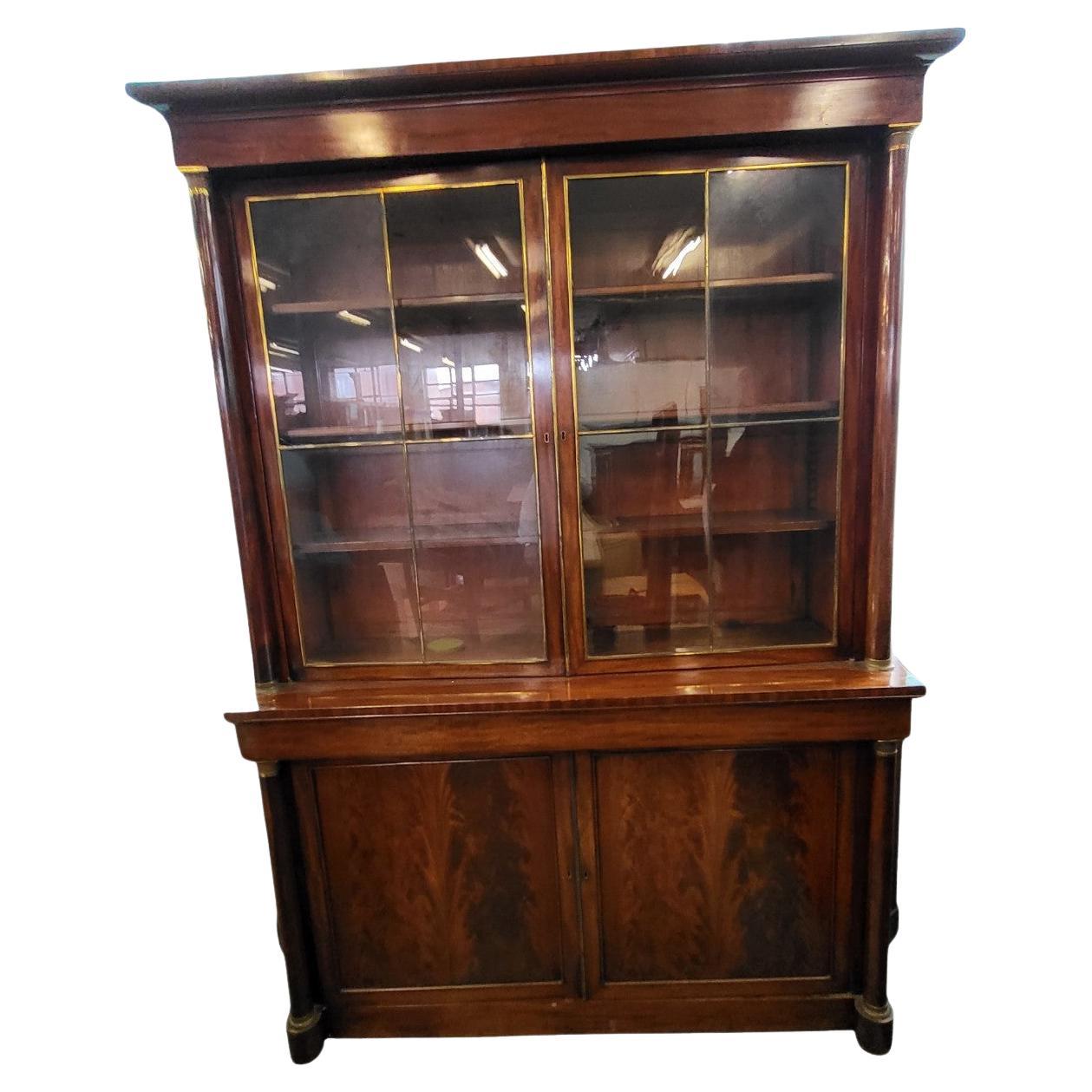 Très belle Regency  Bibliothèque  Bibliothèque C1820s en vente