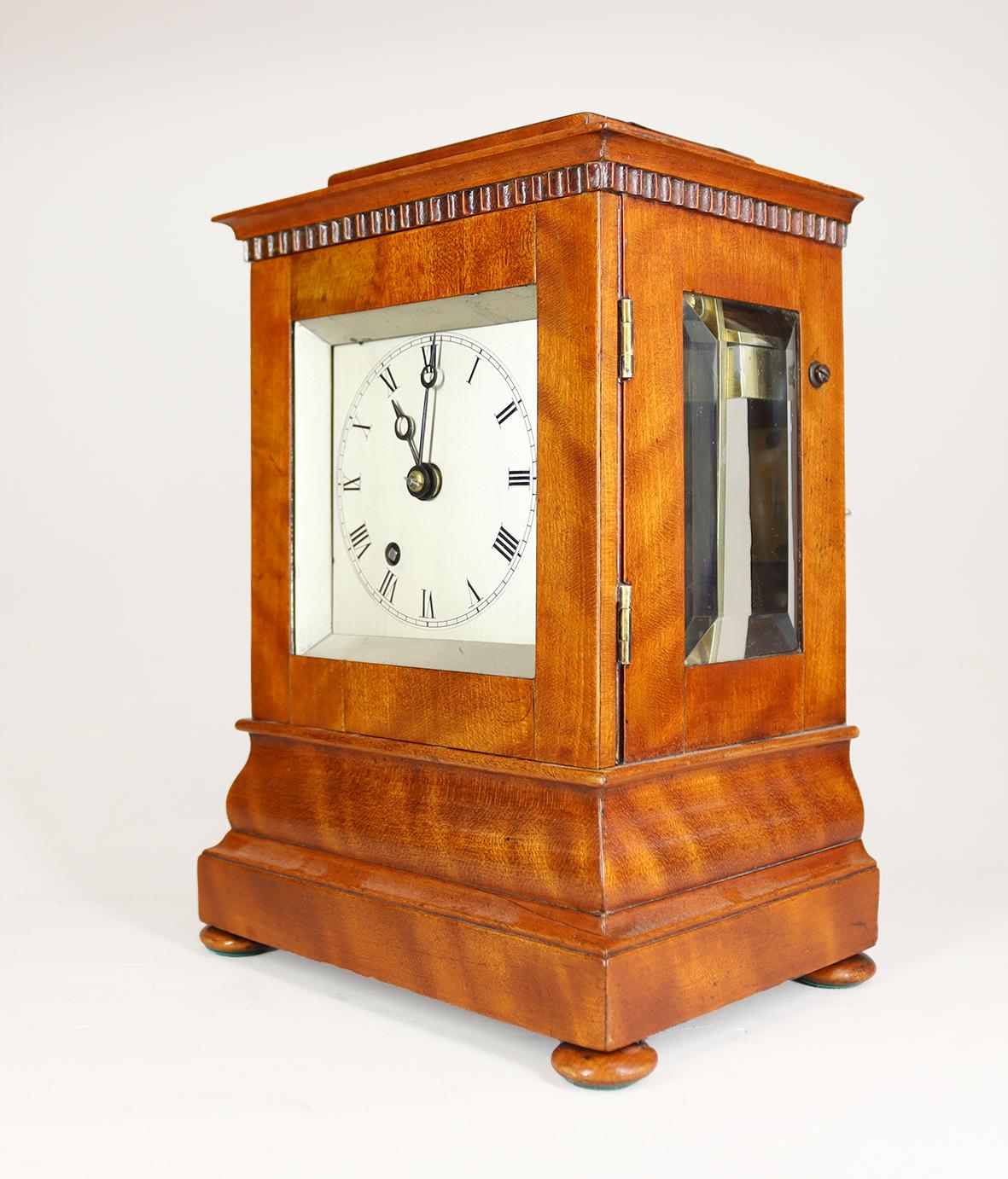 English A Very Fine Regency Library Clock For Sale
