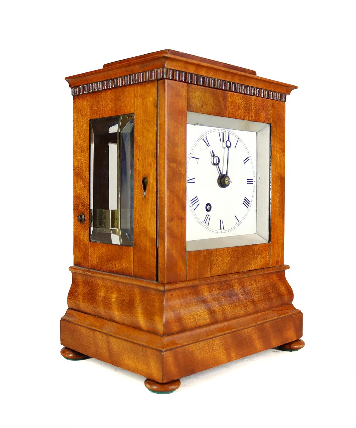 Brass A Very Fine Regency Library Clock For Sale