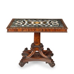 A very fine Regency mahogany and specimen marble table, attributed to Gillows