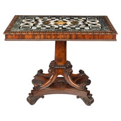A very fine Regency mahogany and specimen marble table, attributed to Gillows