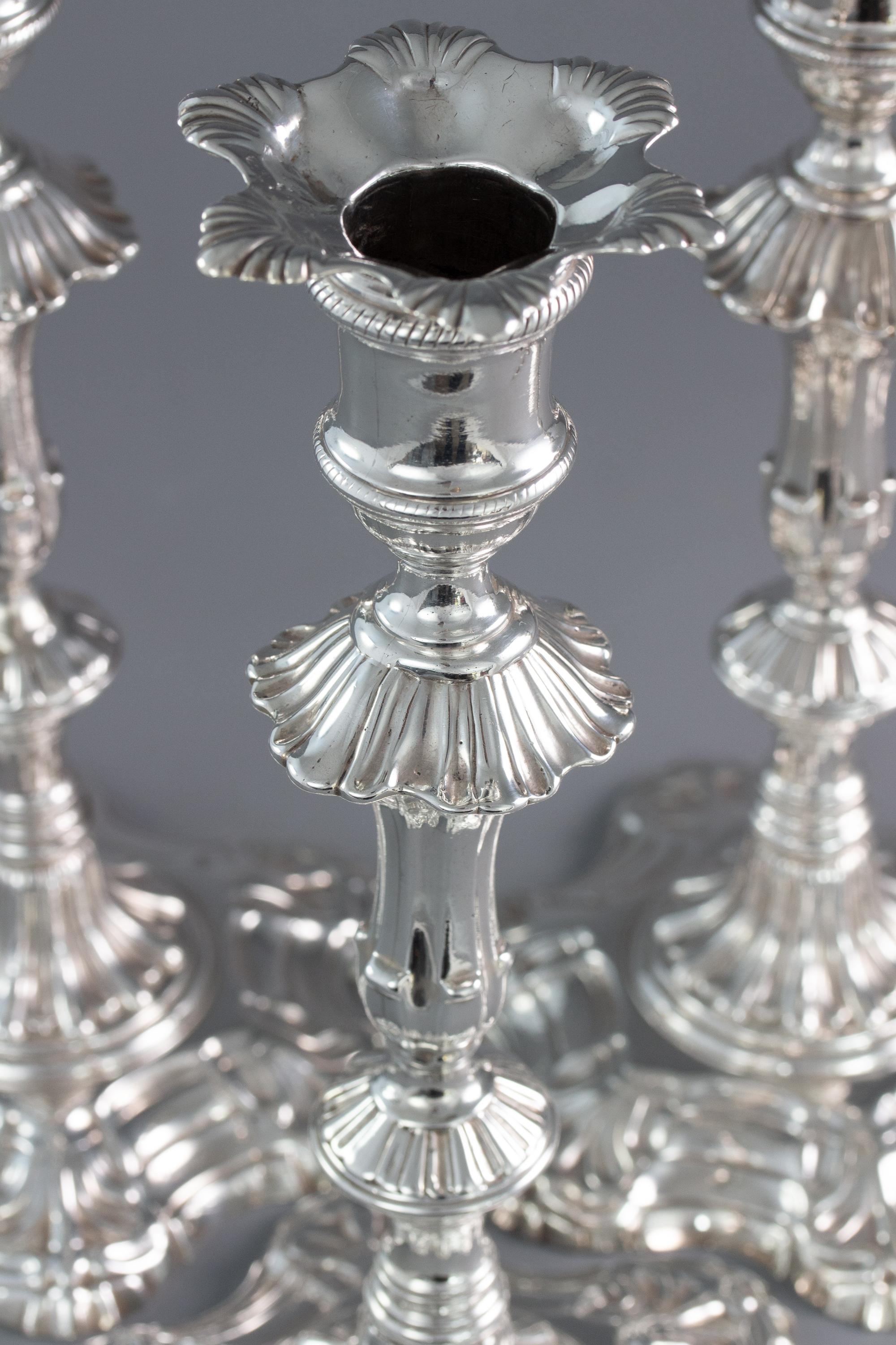 Mid-18th Century A Set of Four Georgian Silver Table Candlesticks, London, 1753