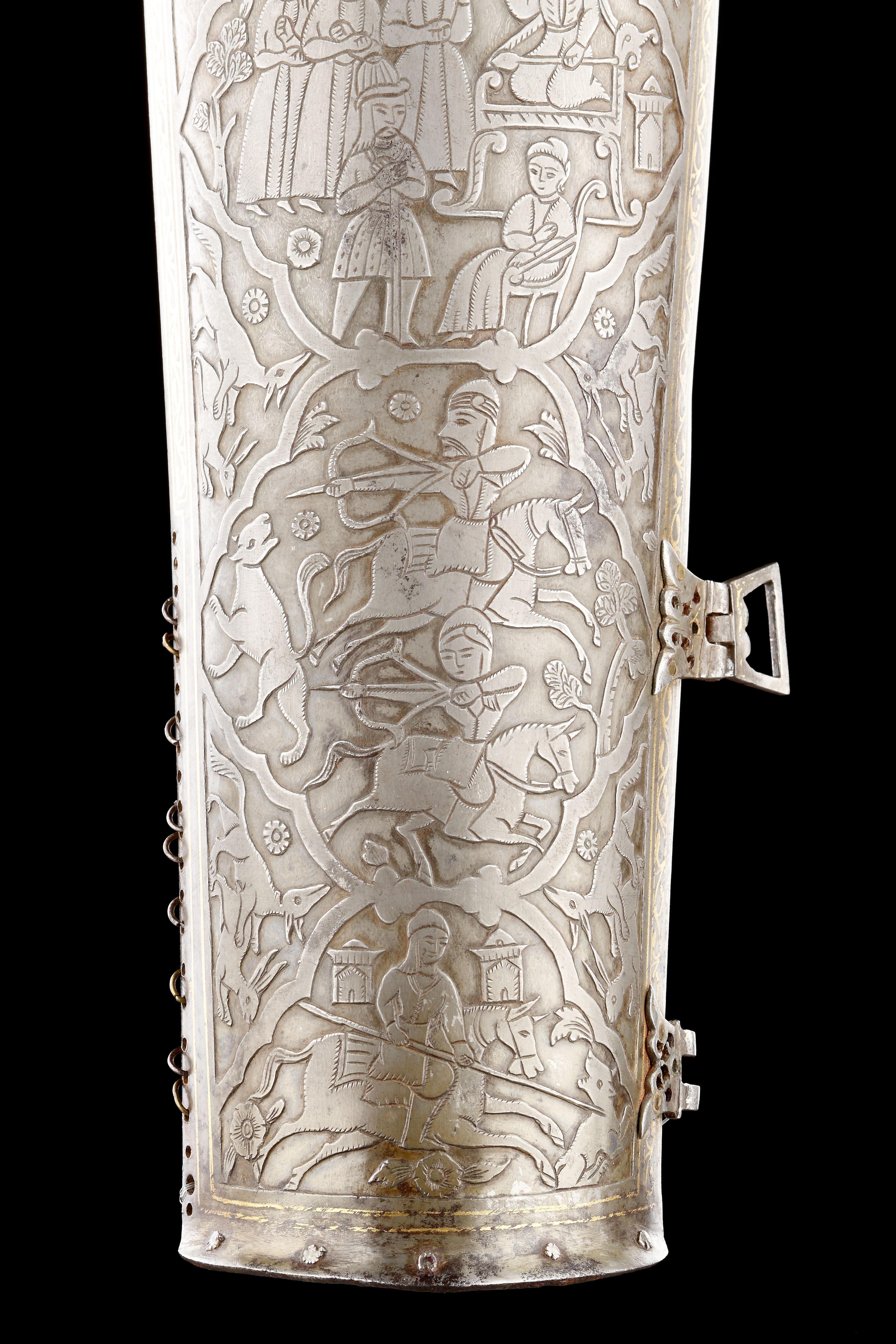 Perse Très bel ensemble d'armures persanes ciselées en vente
