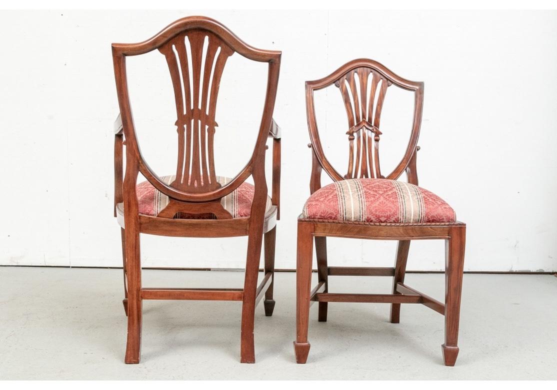 Very Fine Set of Sixteen Shield-Back Dining Chairs For Sale 12