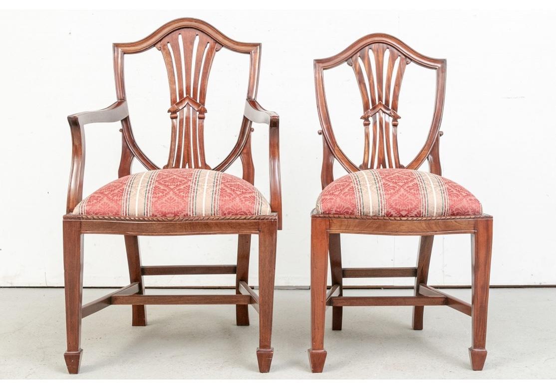 Georgian Very Fine Set of Sixteen Shield-Back Dining Chairs For Sale