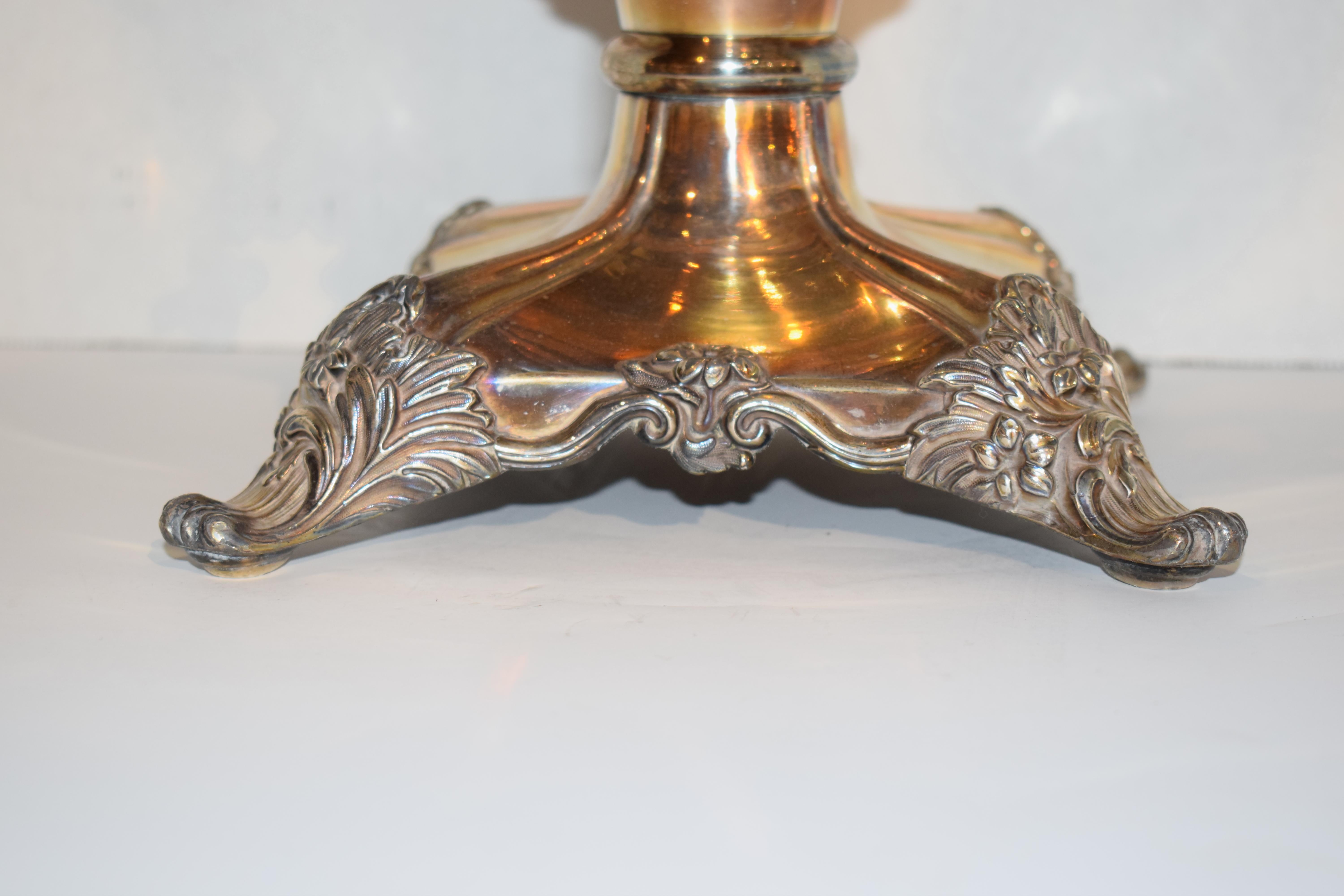 Copper Very Fine Silver Plate Water Urn For Sale