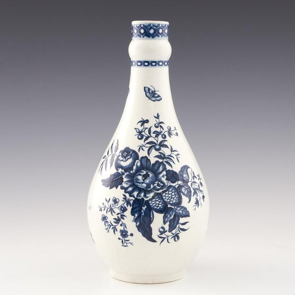 A Very Fine Worcester Porcelain Water Bottle with Pine Cone Group and Ripe Pomegranate Patterns, c1780

Additional information:
Date : 1770-1785
Period : George III
Marks : Worcester shaded crescent mark to base
Origin : Worcester; England
Colour :
