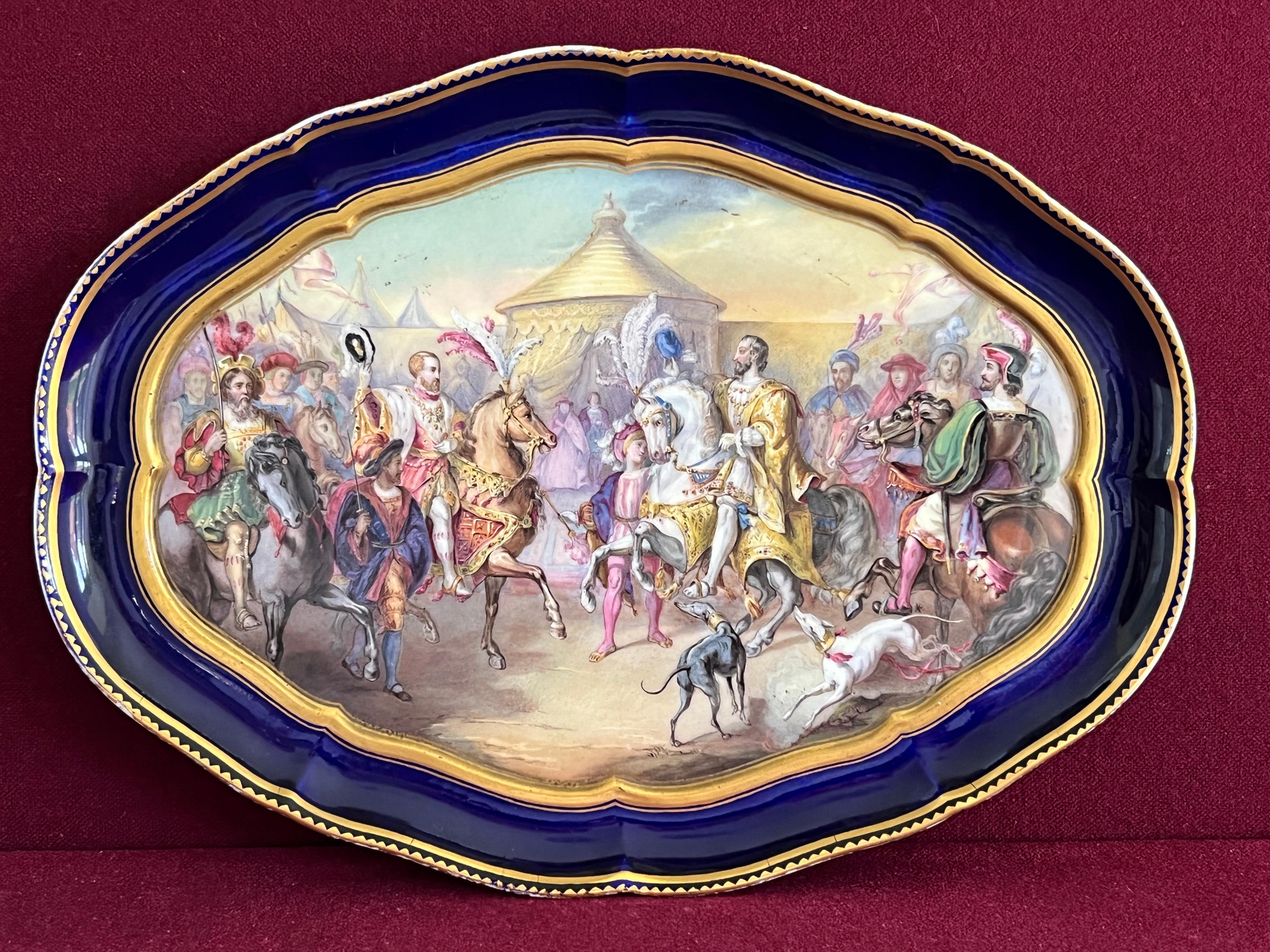 Very Finely Decorated Sevres Porcelain Tray 1