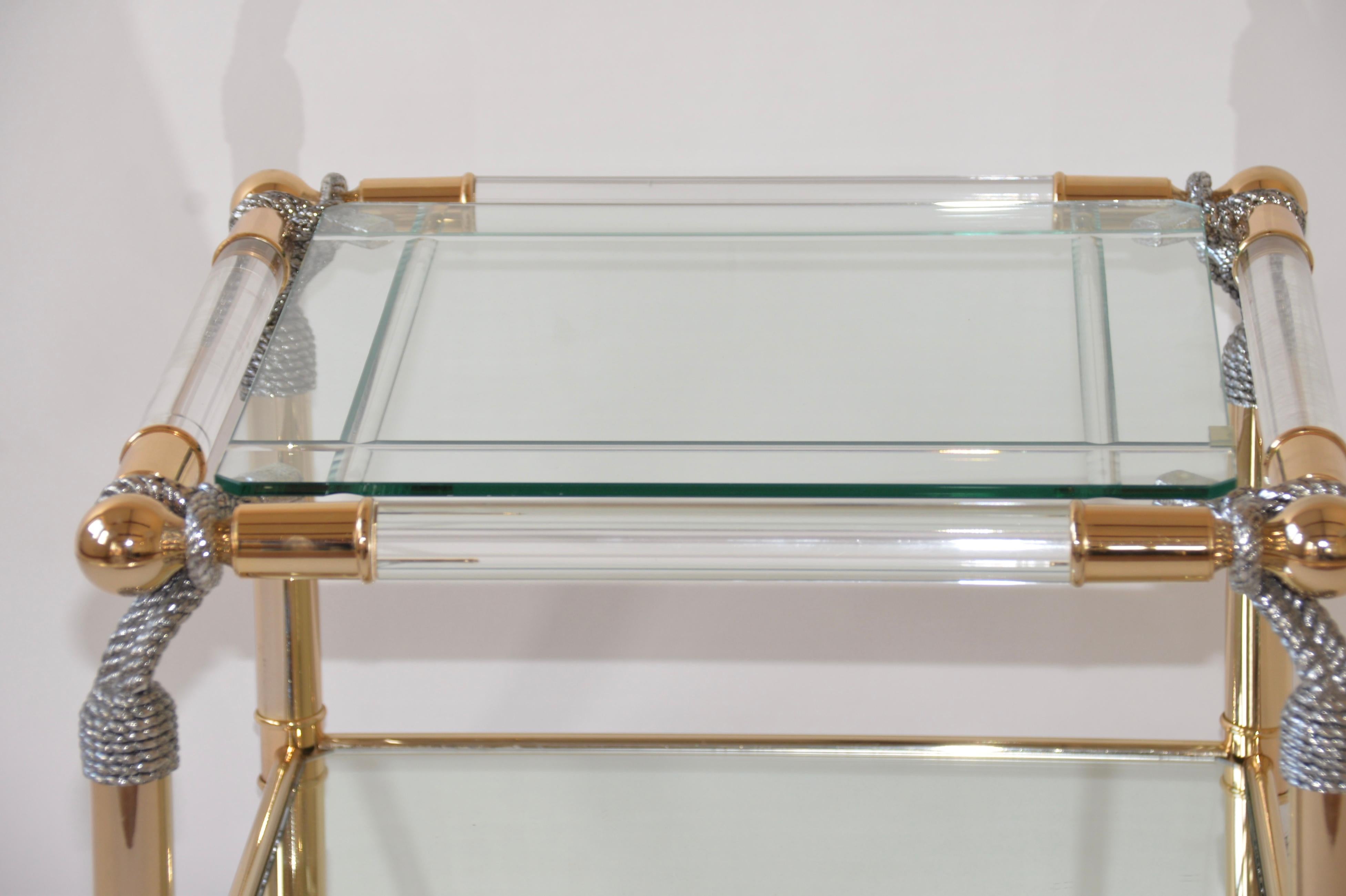 Beveled Very Glamorous Lucite Hollywood Regency Style Coffee Table