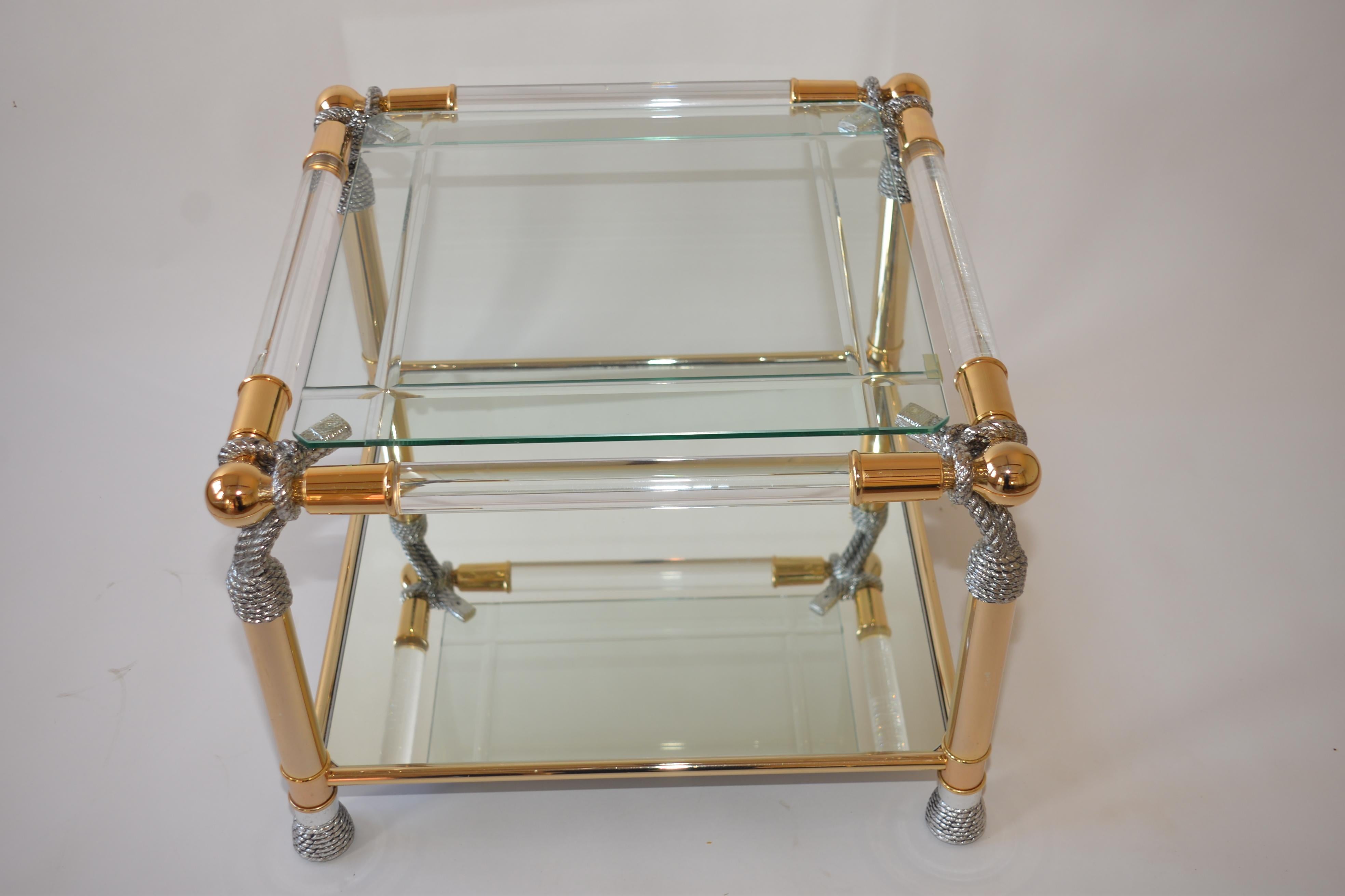 20th Century Very Glamorous Lucite Hollywood Regency Style Coffee Table
