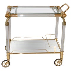 Very Glamorous Lucite Hollywood Regency Style Drinks Trolley