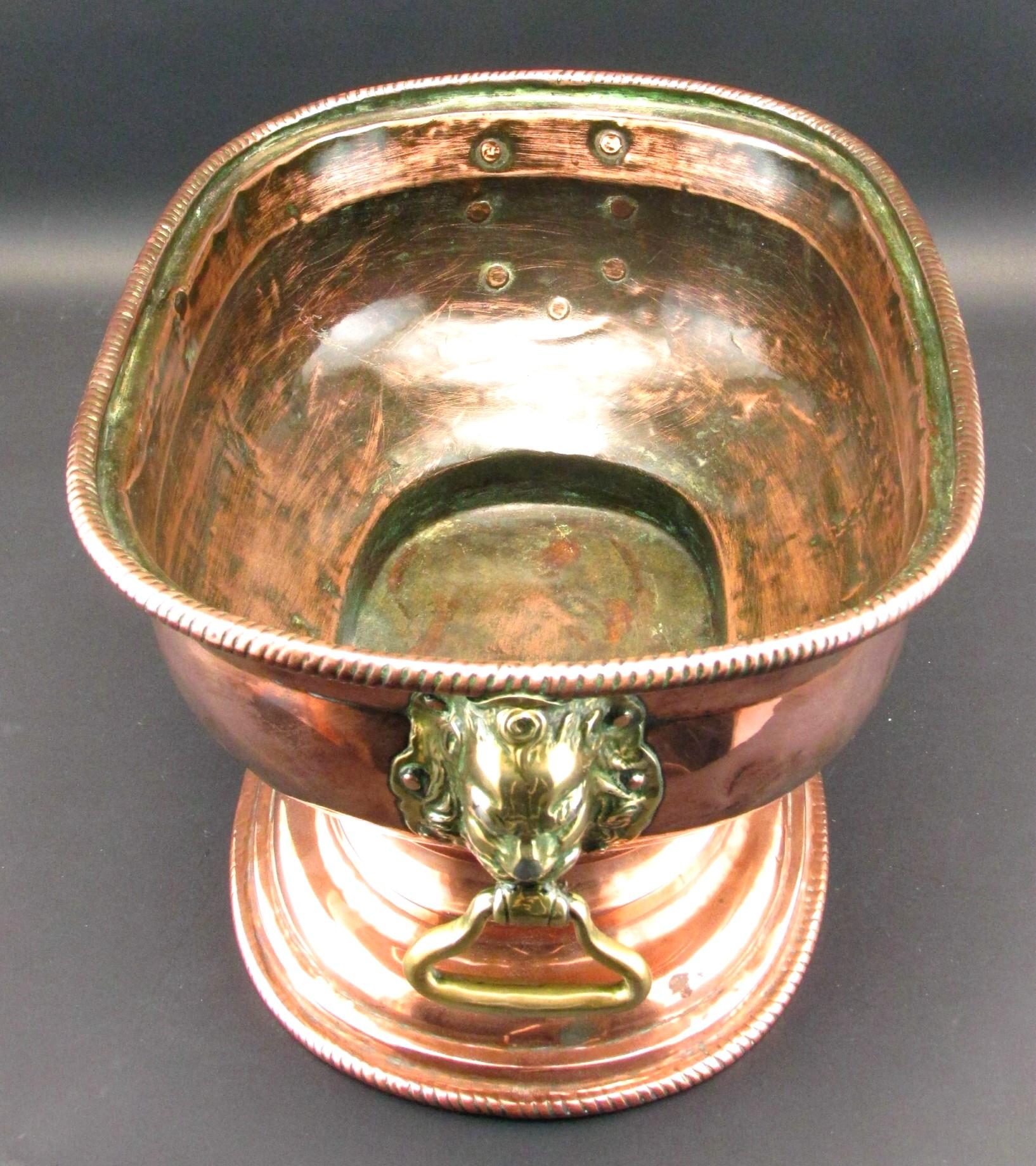 antique copper wine cooler