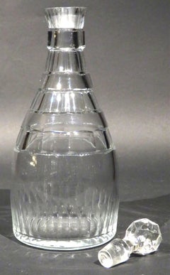 Very Good Art Deco Cut Glass Decanter, England circa 1910
