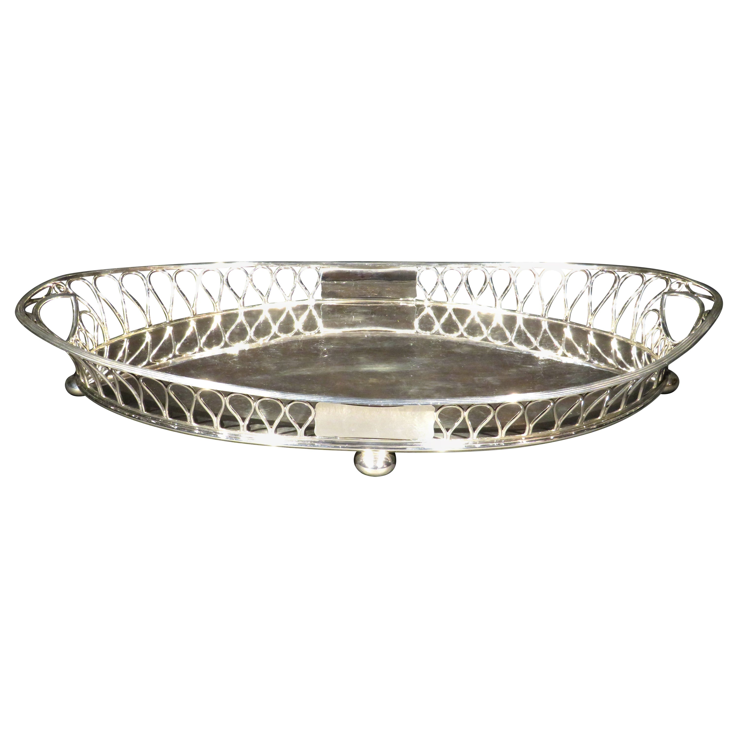 A Very Good Art Nouveau Silver Plated Gallery Tray, England Circa 1900