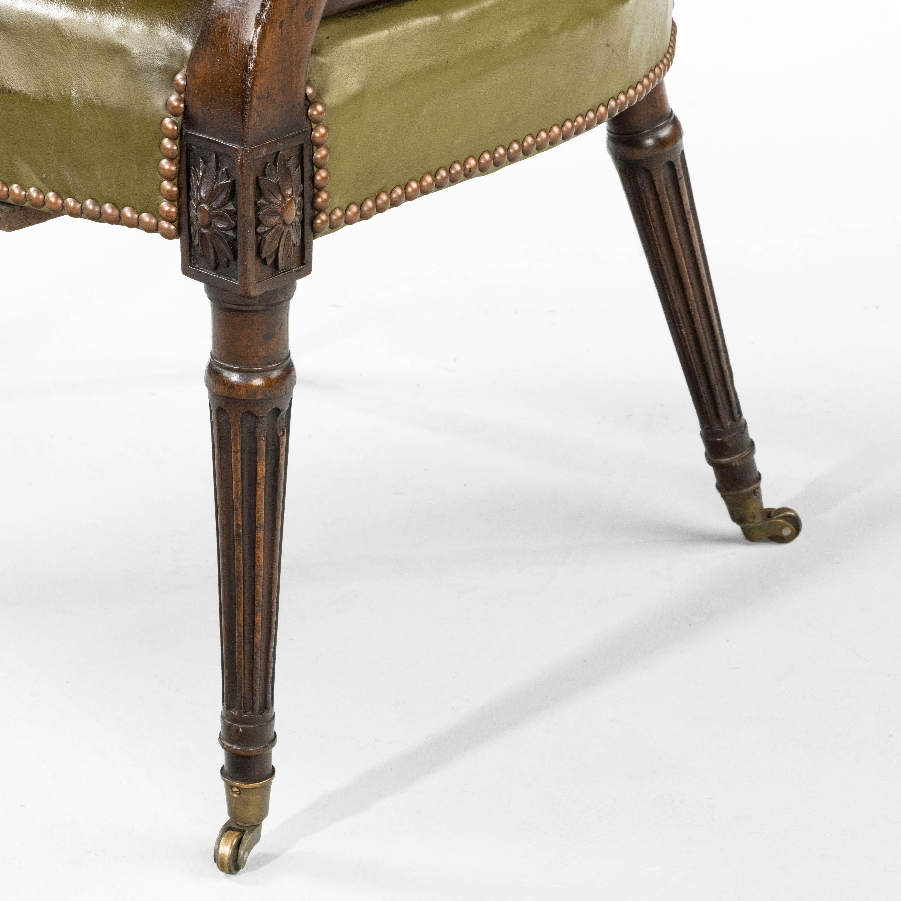 Very Good George III Period Mahogany Desk Chair (18. Jahrhundert)