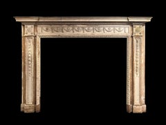 A very good Late 18th Century Carved Pine Neoclassical Chimneypiece