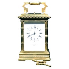 Very Good Oriental Inspired Gilt Brass Repeating Carriage Clock, Circa 1890