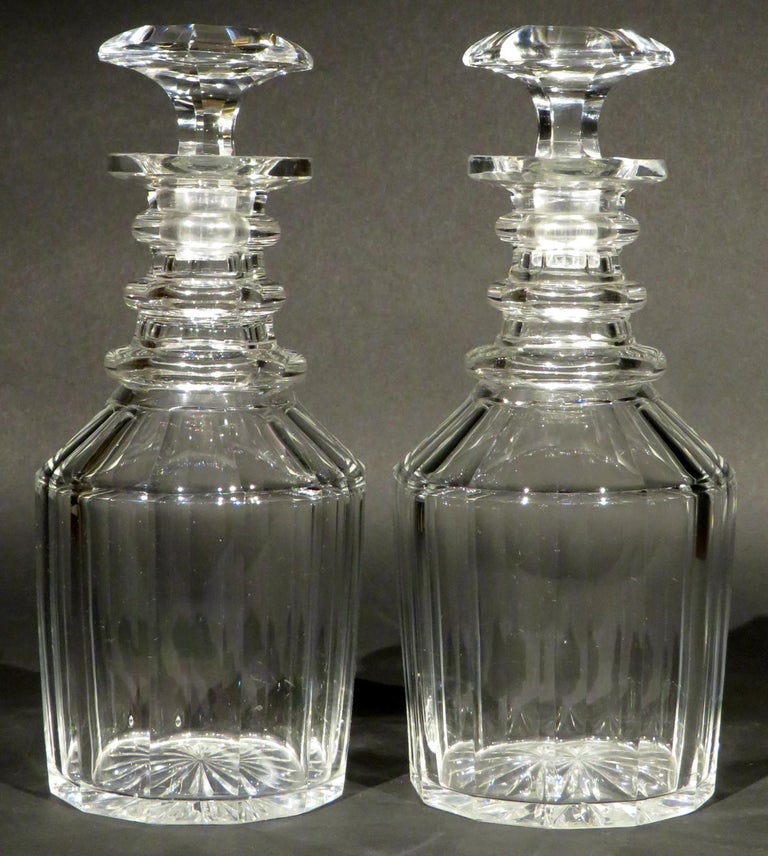 A Very Good Pair of AngloIrish Glass Spirit Decanters, UK