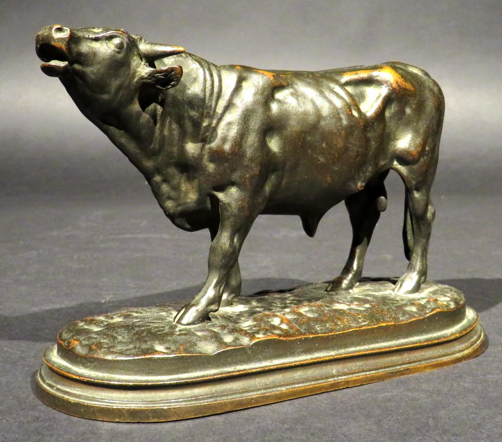 Beaux Arts A Fine Animalier School Bronze Figure of a Bull, After Rosa Bonheur (1822-1899) For Sale