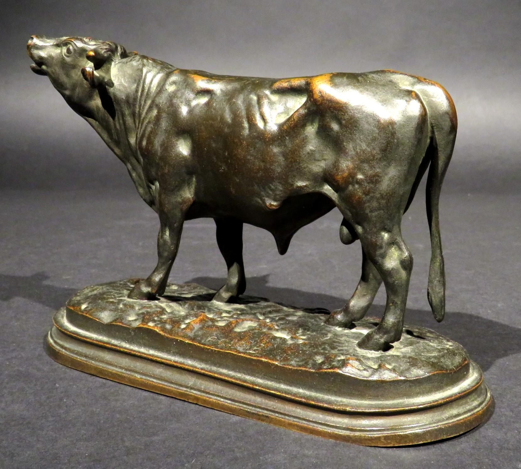 Cast A Very Good Beaux Arts Period Animalier Bronze of a Bull, after Rosa Bonheur  For Sale