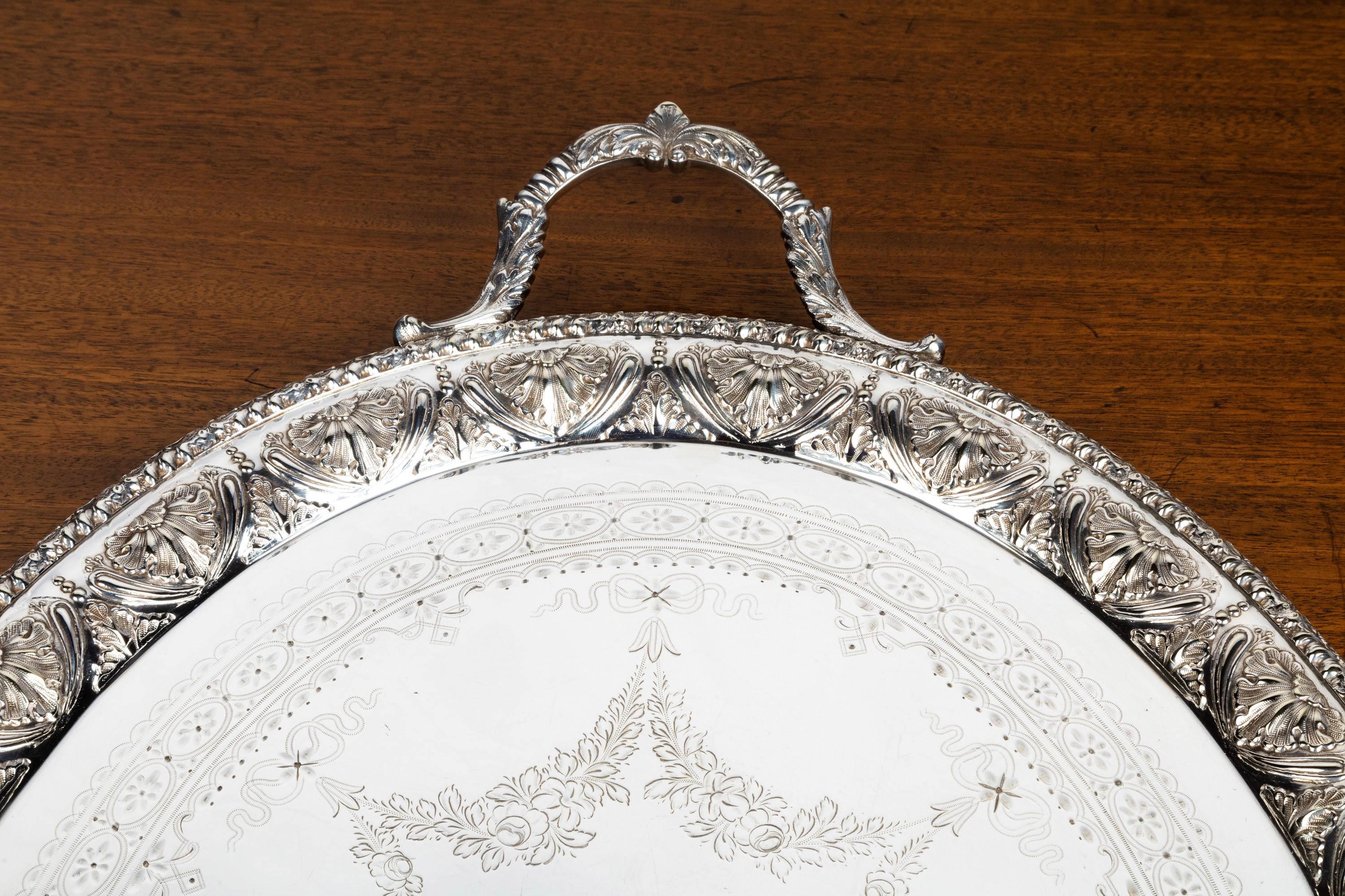 Very Good Quality Early 20th Century Oval Tray 2