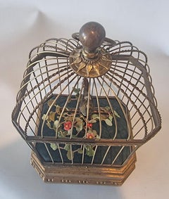 A very good single singing bird in cage, by Karl Griesbaum