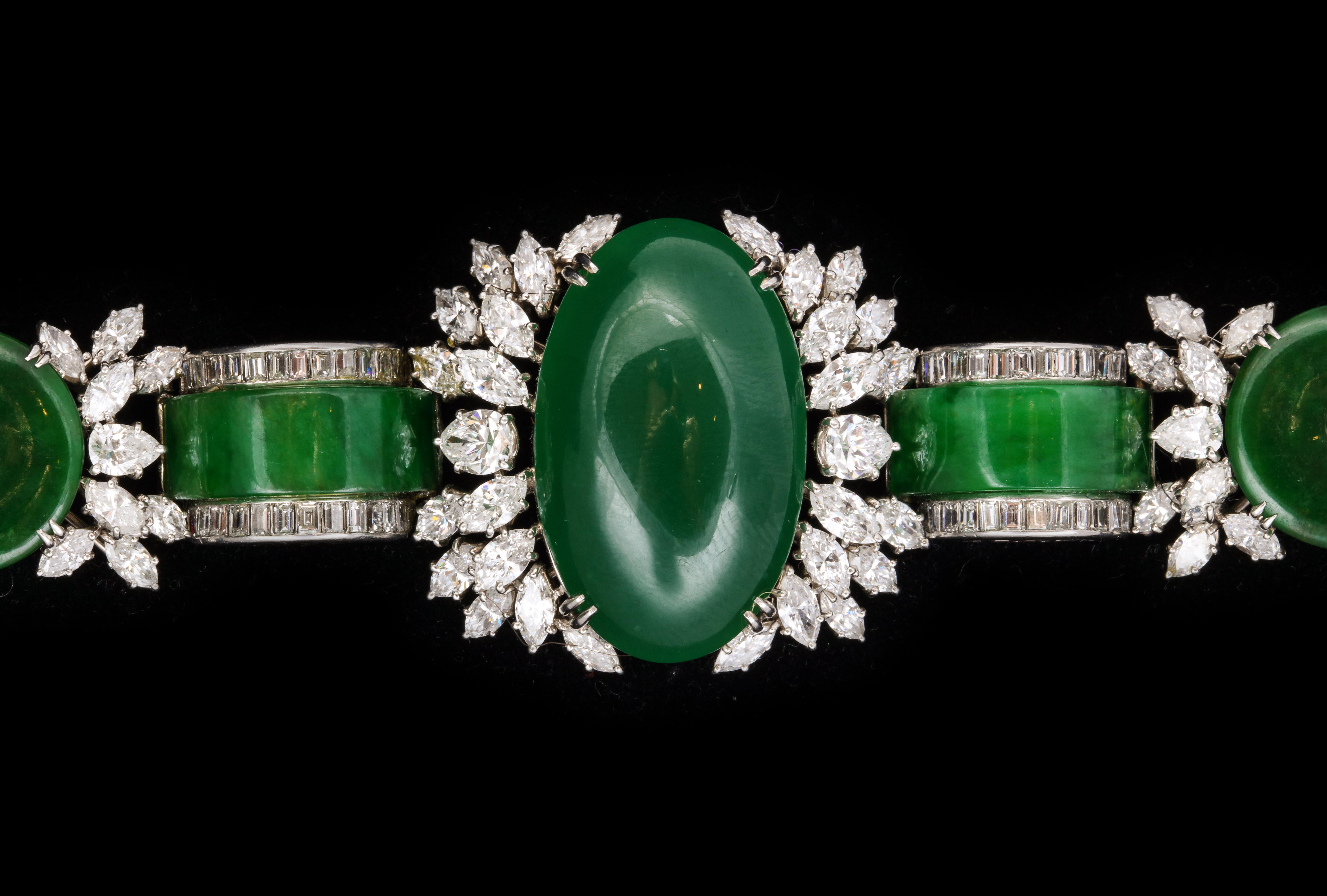 Harry Winston GIA Certified Jade Diamond Sehr wichtiges und seltenes Armband im Zustand „Hervorragend“ in New York, NY