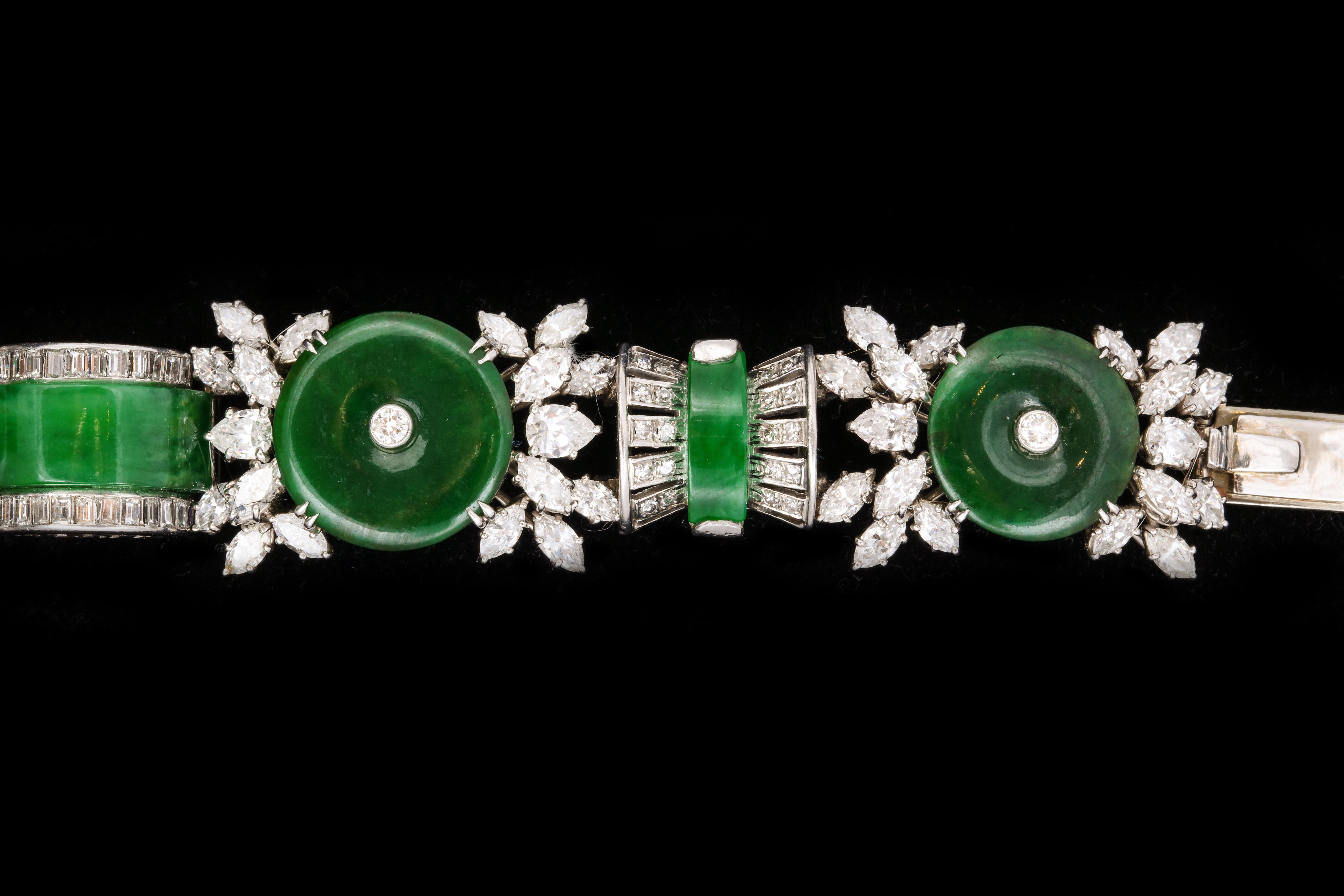 Harry Winston GIA Certified Jade Diamond Sehr wichtiges und seltenes Armband für Damen oder Herren