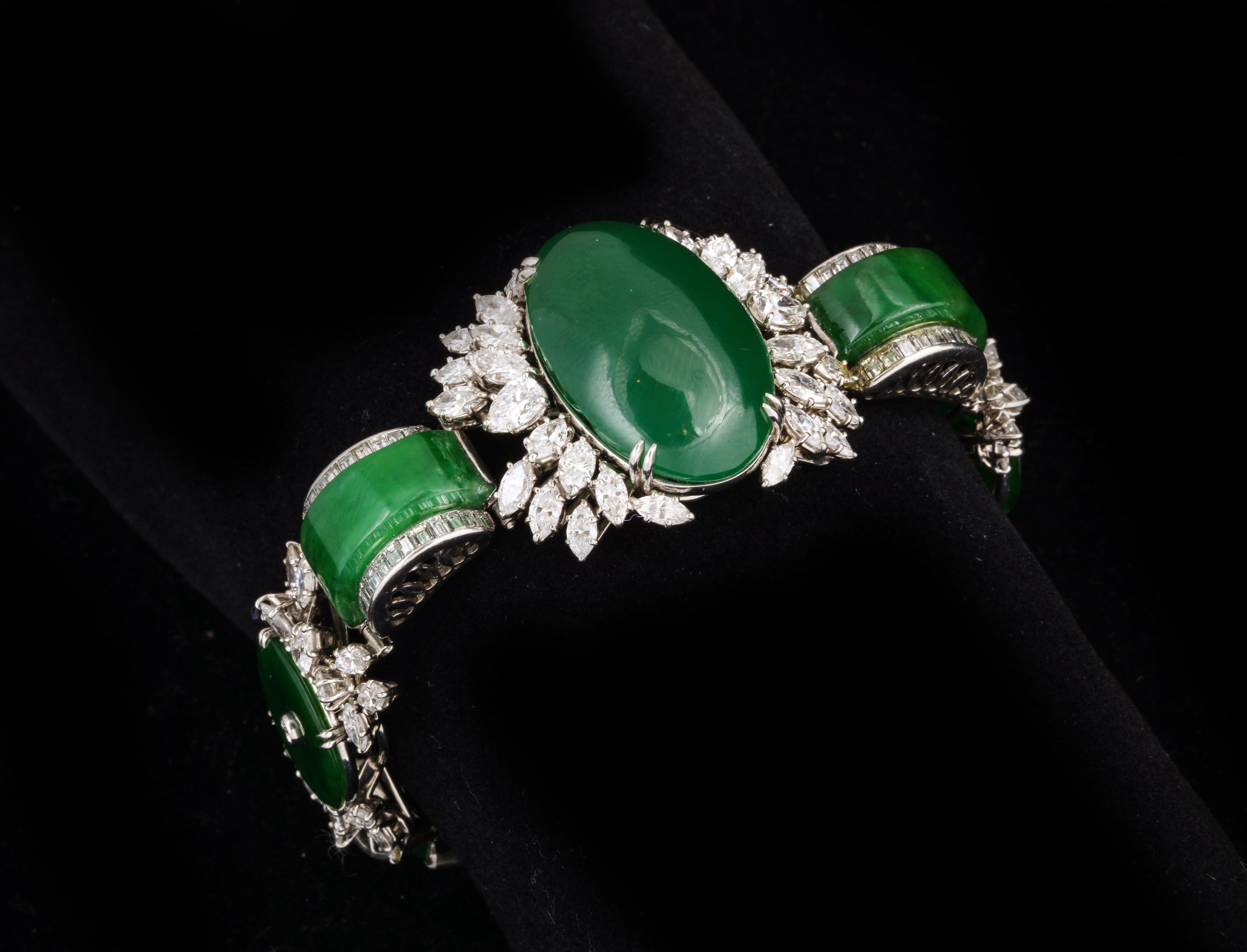 Harry Winston GIA Certified Jade Diamond Sehr wichtiges und seltenes Armband 1