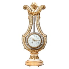 Very Impressive French 19th Century Neoclassical Lyre-Form Clock