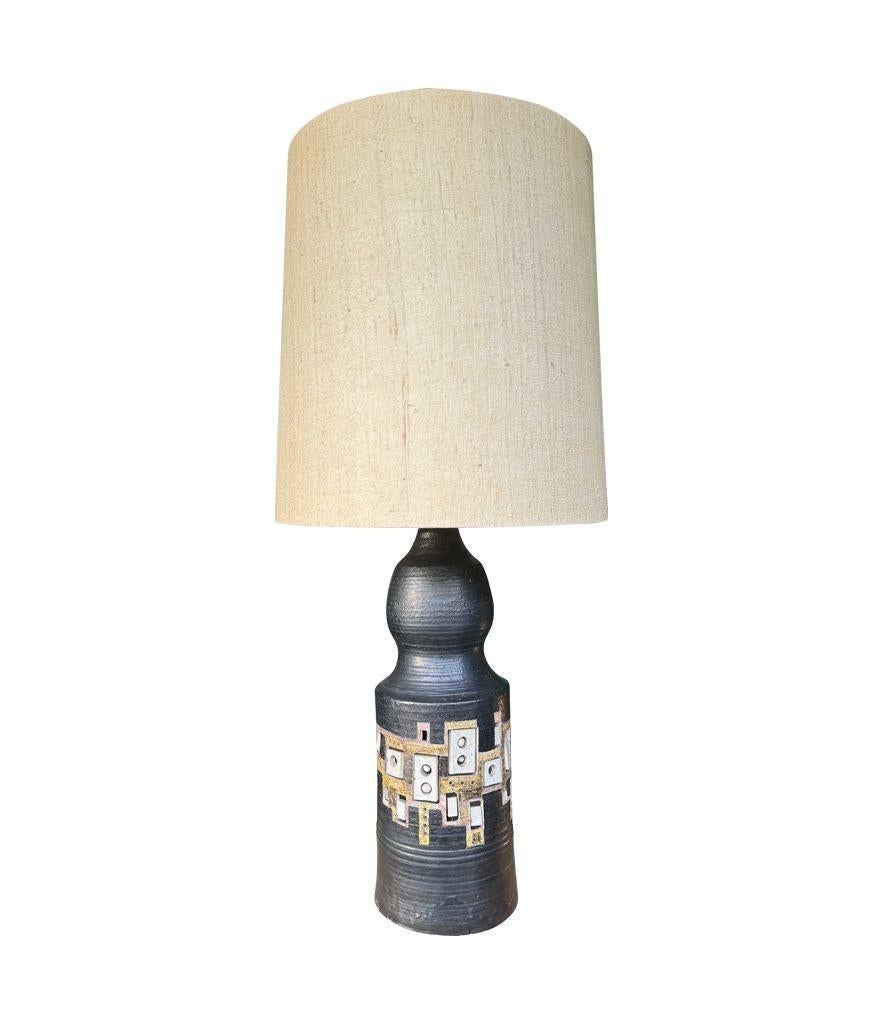Une très grande lampe en céramique du céramiste français unique Georges Pelletier des années 1960 en vente 5