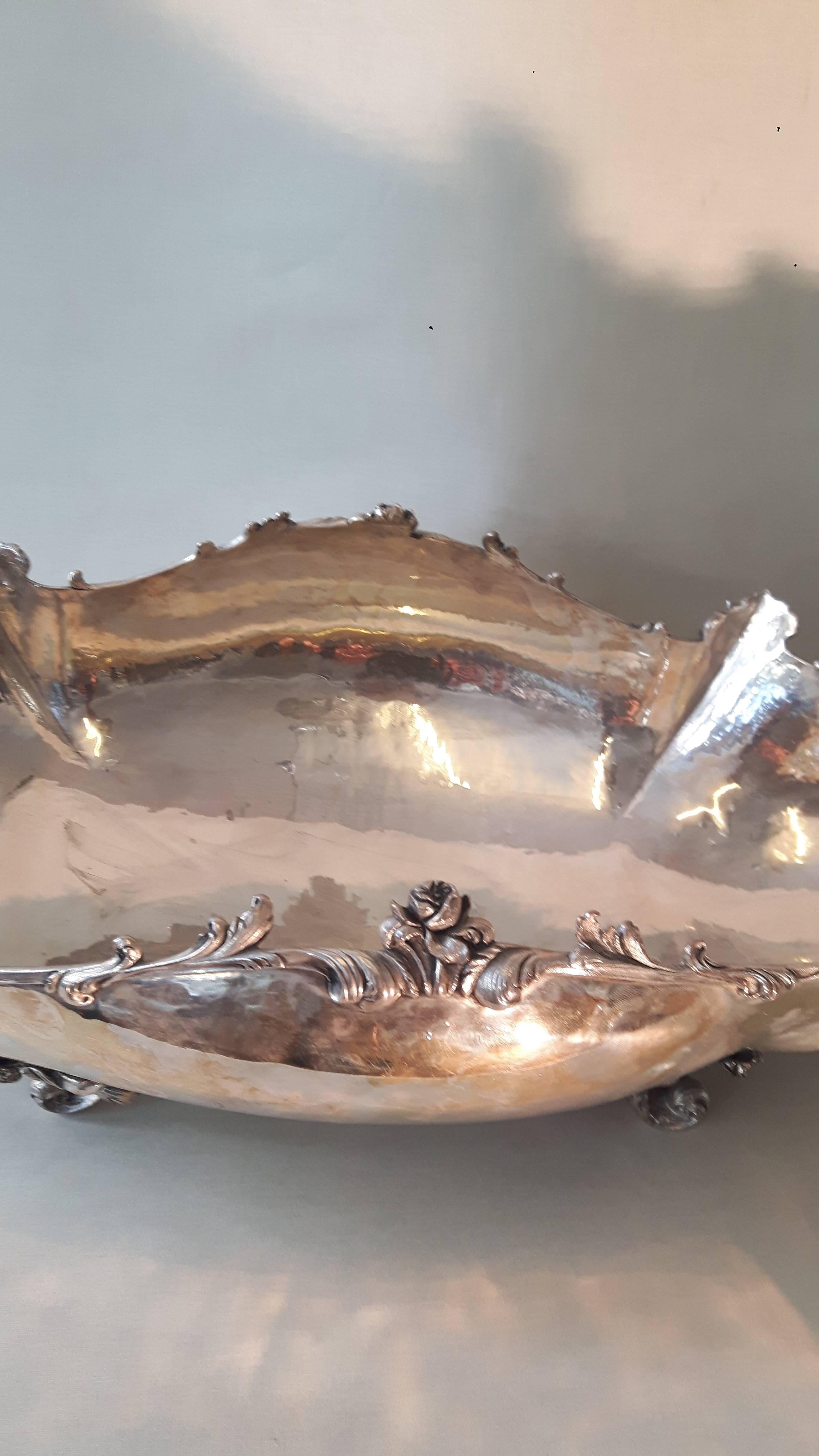 English Very Large 19th Century Silver Plated Centerpiece For Sale