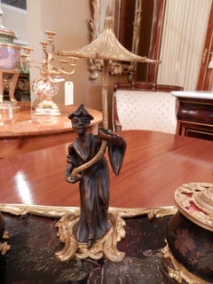 Very Large and Fine 19th Century Chinoiserie and Gilt Bronze Inkwell